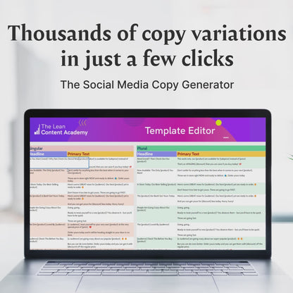 The Social Media Ad Generator: Generate Thousands Of Copy Variations With Just A Few Clicks