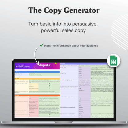 The Copy Generator: A Tool To Create Powerful, Persuasive Copy