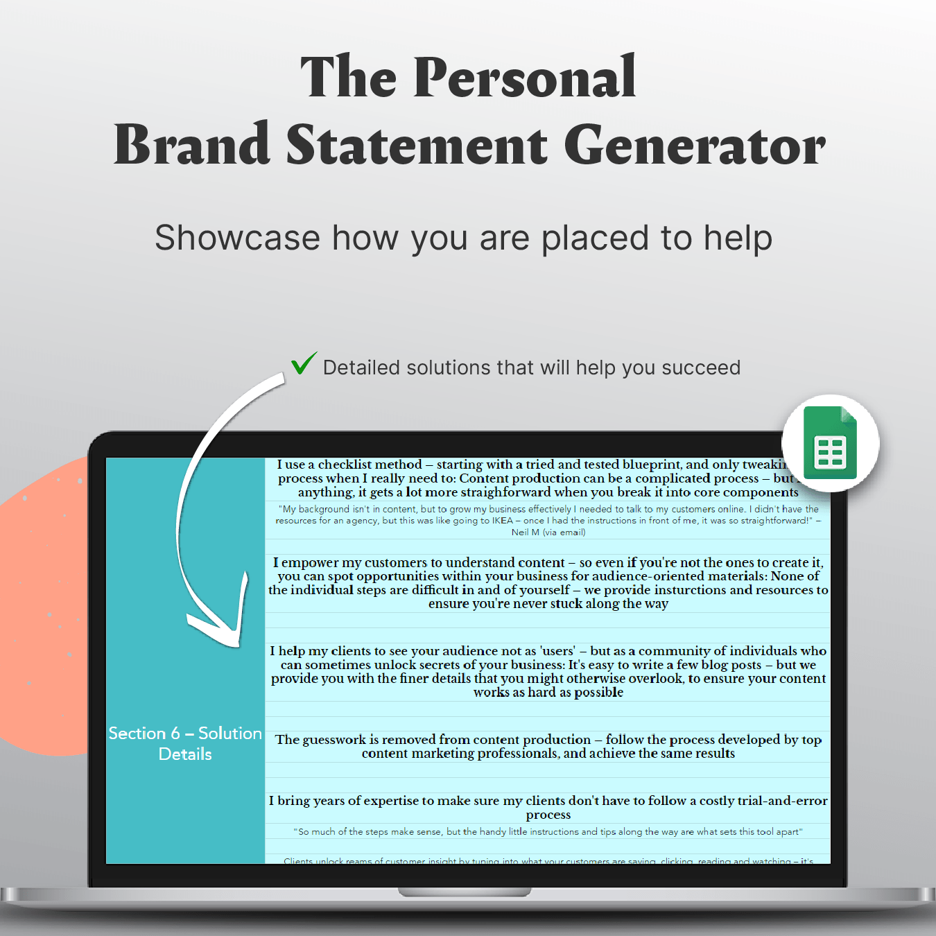 The Personal Brand Statement Generator
