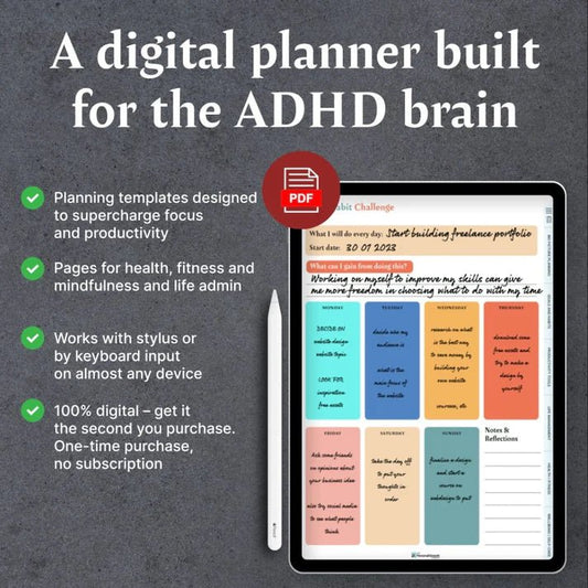 The ADHD-Busting Digital Productivity Planner - (2024)